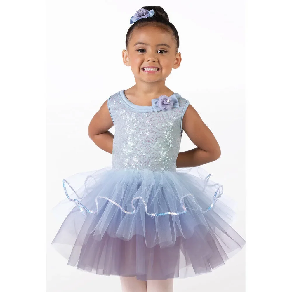 Pre-Owned Dance Costume Weissman 14400 Small Child Blue Tutu Dress Ballet  Cind